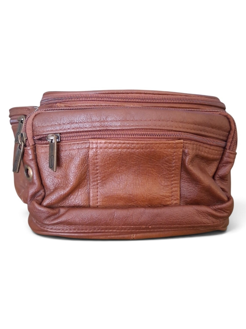 AmeriLeather Men's Brown Leather Waist Bag / Sling Pouch